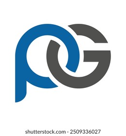 pg letter link logo template