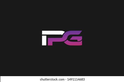 PG Letter Logo Design with Creative Modern Trendy Typography