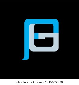 PG Letter monogram with abstrac concept style design