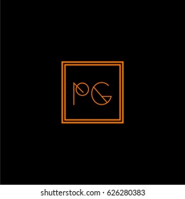 pg logo letter initial, Abstract Polygonal Background Logo, design for Corporate Business Identity,flat icon, Alphabet letter