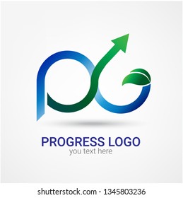 PG Logo. PG monogram Renewable energy logo concept Vector.