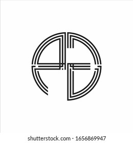 Plantilla de diseño de línea de tres cintas de logotipo PG aislada en fondo blanco