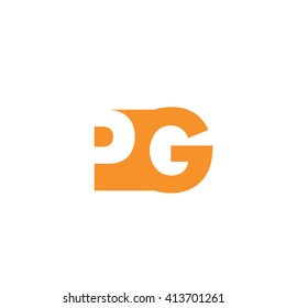PG Logo. Vector Graphic Branding Letter Element. White Background