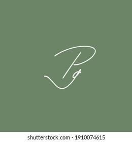 Pg Pg luxury initial signature logo handwriting