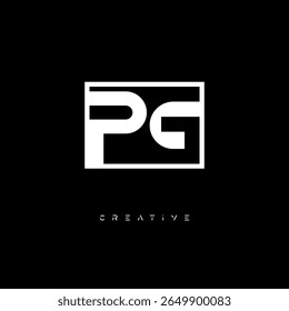 PG Negative Space Monogram – Minimalist Black and White Letter mark Logo for Creative Branding, Fashion Identity and Modern Design Concepts
