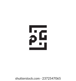 PG square concept retro logo in high quality professional design that will print well across any print media