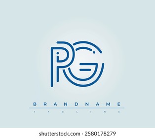 PG Technology Letter Logo Template. This tech letter logo is a graphic mark that uses letters to represent a technology company.