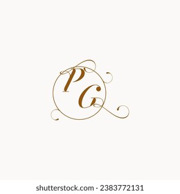 PG uniquely wedding logo symbol of your marriage and you can use it on your wedding stationary