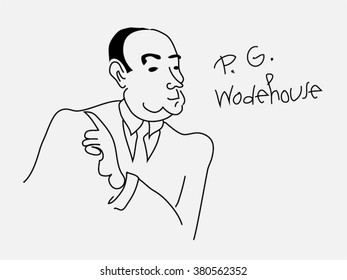 P.G. Woodhouse vector illustration