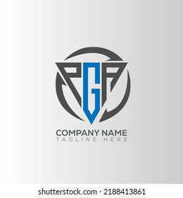 PGA initial modern logo design vector icon template