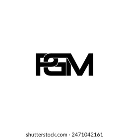 diseño del logotipo del monograma inicial de la letra pgm