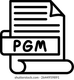 PGM portable graymap image format file