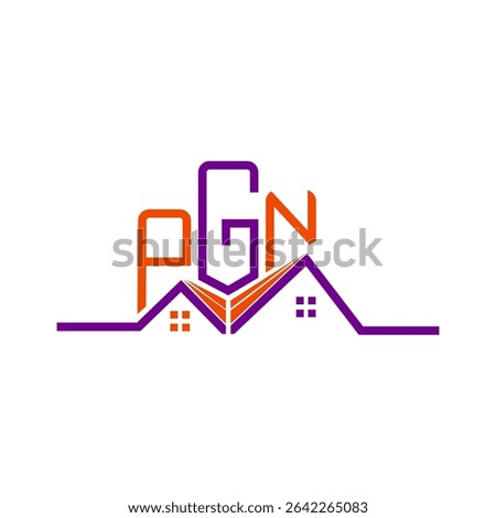PGN Real State logo design, PGN simple and modern logo. PGN luxurious alphabet design  