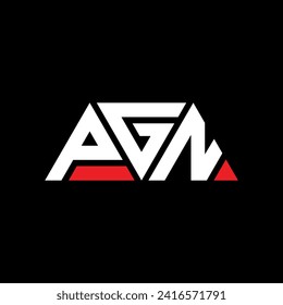 PGN triangle letter logo design with triangle shape. PGN triangle logo design monogram. PGN triangle vector logo template with red color. PGN triangular logo Simple, Elegant, and Luxurious design.