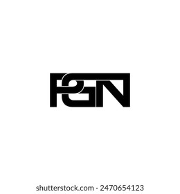 pgn typography letter monogram logo design