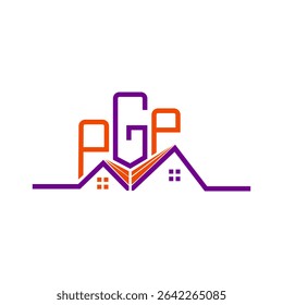 PGP Real State logo design, PGP simple and modern logo. PGP luxurious alphabet design  