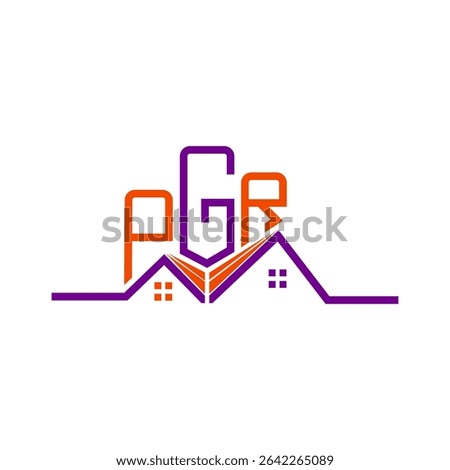 PGR Real State logo design, PGR simple and modern logo. PGR luxurious alphabet design  