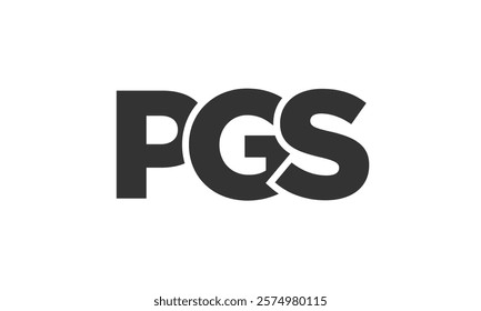 PGS logo design template with strong and modern bold text. Initial based vector logotype featuring simple and minimal typography. Trendy company identity ideal for businesses brand presence.