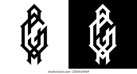Concepto de diseño de logotipo de monograma PGX en archivo de vector premium