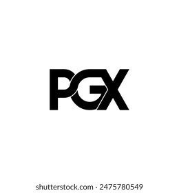 pgx typography letter monogram logo design