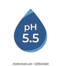 PH 5.5 ph icon, neutral balance skin, thin line web symbol on white background - editable stroke vector illustration. Water ph