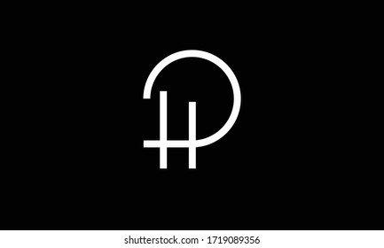PH abstract letter mark sports fashion clothing brand monogram vector logo template