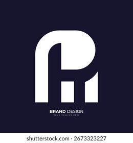 PH abstract lettermark monogram logo created for modern branding, stylish business identity, and professional design.