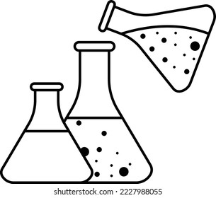 pH adjustment Concept, Quality Check in Lab vector outline icon design, Water Treatment and Purification Plant symbol, Sterilization and Filtration Industry Sign, Desalination Biotechnology stock