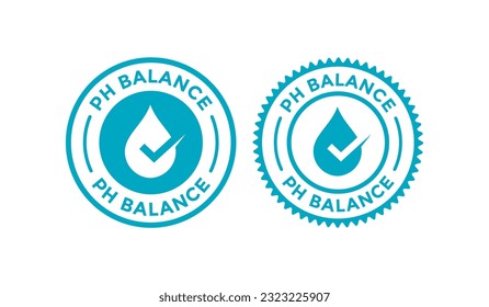 pH balance badge logo design. Suitable for business, information and product label