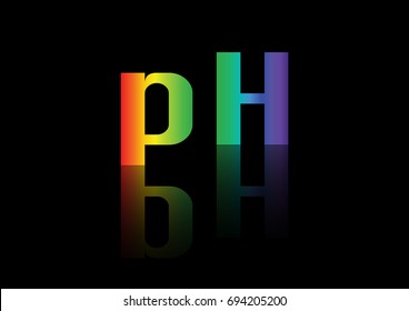 PH Balance Icon , initial monogram logo