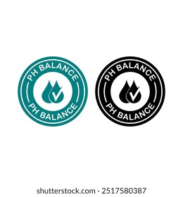 PH balance vector badge symbol. Suitable for business and clinical.