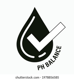 PH Balanced Vector Icon With Drop Symbol Land Tick Mark