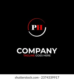 Plantilla de diseño de logotipo de letras modernas creativas para PH