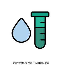 PH, drop, water icon. Simple color with outline vector elements of aqua icons for ui and ux, website or mobile application