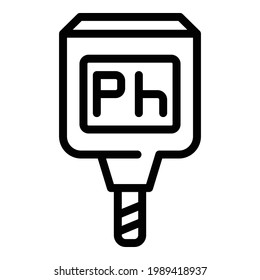 Ph equipment icon. Outline Ph equipment vector icon for web design isolated on white background
