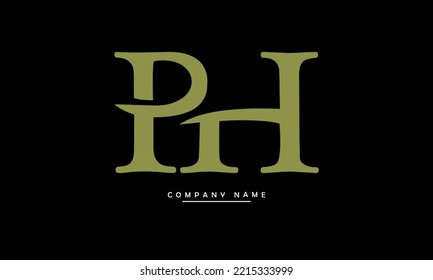 Monograma de PH, HP Abstract Letters