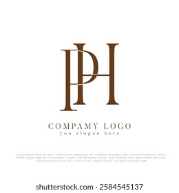 PH, HP, Abstract Letters Logo Monogram