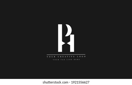 PH, HP abstract vector logo monogram template