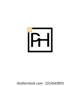 Vector de plantilla de diseño de logotipo de letras PH o HP
