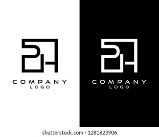 ph, hp Letters Logo Design. Simple and Creative Letter Concept Illustration vector
