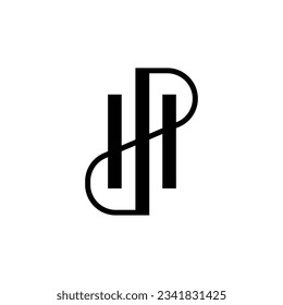 PH or HP Monogram Logo Design