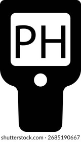Icono de pH, Acidez, Alcalinidad, Química, Ciencia, Tiras de prueba, Calidad del agua, Laboratorio, Medición, balance y control de temperatura. y Símbolos de investigación en diseños modernos de Plantilla de estilo de Vector