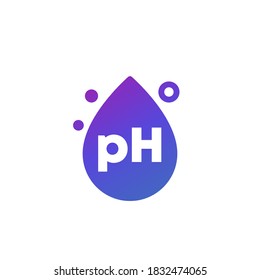 Ph Icon With A Drop, Vector