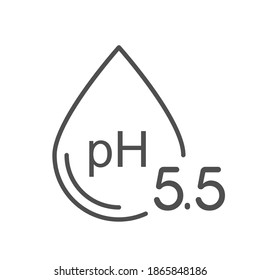 Ph Icon, Neutral Balance Skin, Thin Line Web Symbol On White Background