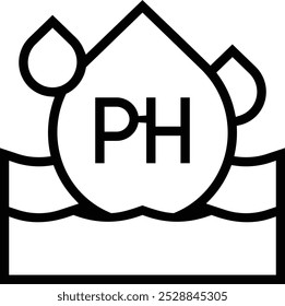 ph icon. Thin linear style design isolated on white background