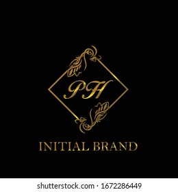 PH Initial wedding logo template vector	