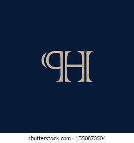 PH letter designs for logo and icons