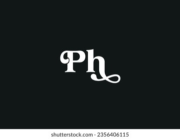 diseño del logotipo de la letra ph y monograma