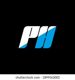 Logo-Design des PH-Briefes. Logo-Design für Buchstaben.