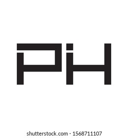 PH letter logo template vector icon design